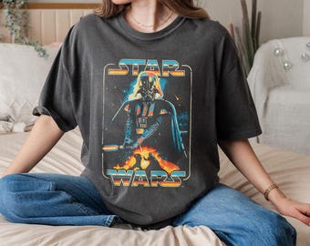 Retro Star Wars Vintage Darth Vader vs Luke Skywalker Shirt, Star Wars Darth Vader, Disneyland Family Matching Shirt, Galaxy's Edge Tee