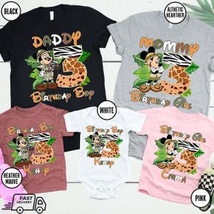 Disney Birthday Family Safari Shirts, Disney Matching Shirts, Disney Animal Kingdom Shirts, Mickey Safari Trip Shirt, Disney Girl Trip Shirt