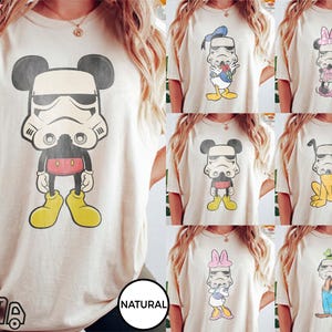 Vintage Disney Mickey And Friends Star Wars Shirt, Star Wars Family Shirts, Disney All Character Tee Mickey Mouse Stormtrooper, Disney Trip