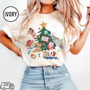 Disney Christmas Toy Story Christmas Lights Watercolor Shirt, Disney Very Merry Xmas , Christmas Tree Xmas Lights, You&#39;re Got A Friend In Me