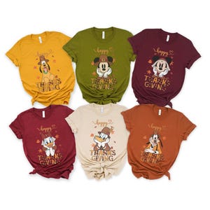 Disney Mickey And Friends Thanksgiving Shirts, Thanksgiving Fall Trip, Family Thanksgiving, Matching Disney Shirt, Disney Autumn Fall Shirt