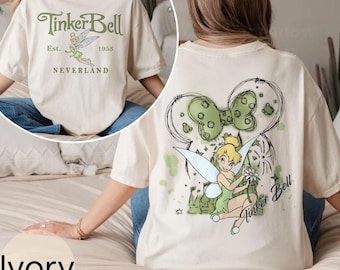 Vintage Disney Tinker Bell Comfort Colors Shirt, Retro Tinkerbell 1953 Neverland, Peter Pan Shirt, Fairy Magical Shirt, Disneyworld Shirts