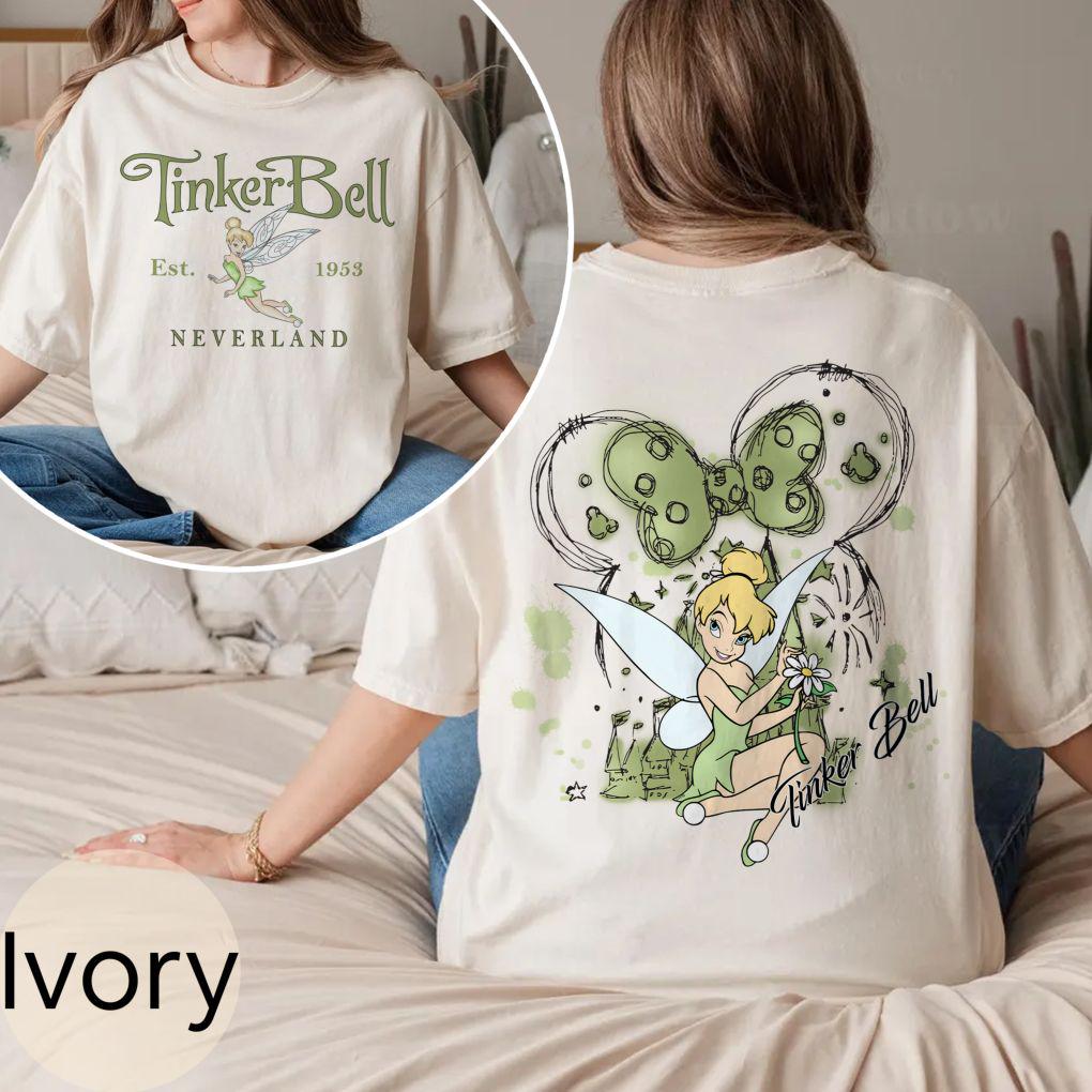 vintage Disney Tシャツ Tinkerbell Disney Shirt Tinkerbell Womens XL 1X Neverland All Over