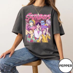 Saja Boys Kpop Demon Hunters Shirt Gift For Women, Saja Boys Huntrix Pin Mira Pullover For Zoey, Demon Hunter Merch Jinu Tee Rumi Fan Poster