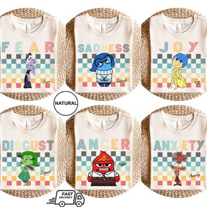 Inside Out Character Shirt, Custom Inside Out T-shirt, Inside Out 2 Movie Shirts, Choose Your Character, Emotional Tees, Disneyland Family