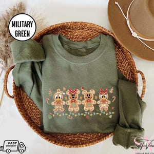 Mickey Gingerbread Sweatshirt, Gingerbread Mickey and Friends Shirt, Disney Gingerbread Shirt, Gingerbread Sweatshirt, Disney Sweater Woman