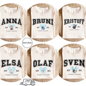 Disney Frozen Princess Shirt, Elsa Anna Shirt, Magic Kingdom, Frozen Character Shirts, Disney Group Trip Shirt, Disney Family Vacation Tee