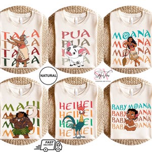 Disney Moana Princess Matching Shirt, Princess Moana Movie Characters T-shirt, Disney Family Vacation Tee, Hei Hei Pua Maui, Disneyland Trip