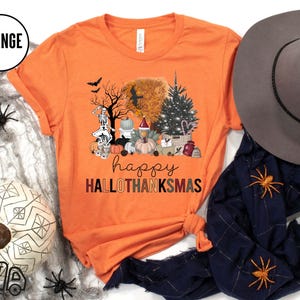 Happy Hallothanksmas Shirt, Happy Halloween Thanksgiving Christmas Shirt, Holiday Season Shirt, Funny Halloween Gift, Fall Shirt, Autumn Tee