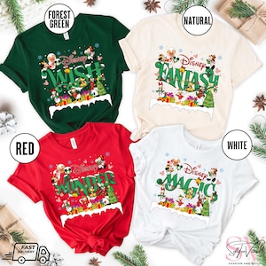 Disney Wish Fantasy Magic Dream Wonder Shirt, Disney Santa Claus Merry Time Cruise T-shirt, Disney Christmas Family Cruise Tee, Cruise Xmas