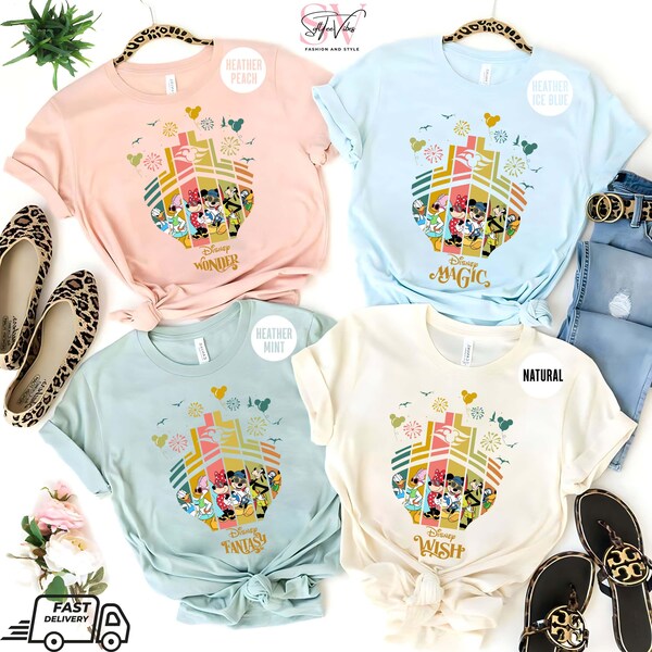 Camiseta vintage Mickey and Friends Summer Cruise 2025, camisetas de vacaciones de verano de Disney, camiseta grupal a juego de Disney Cruise, vacaciones familiares de Disney