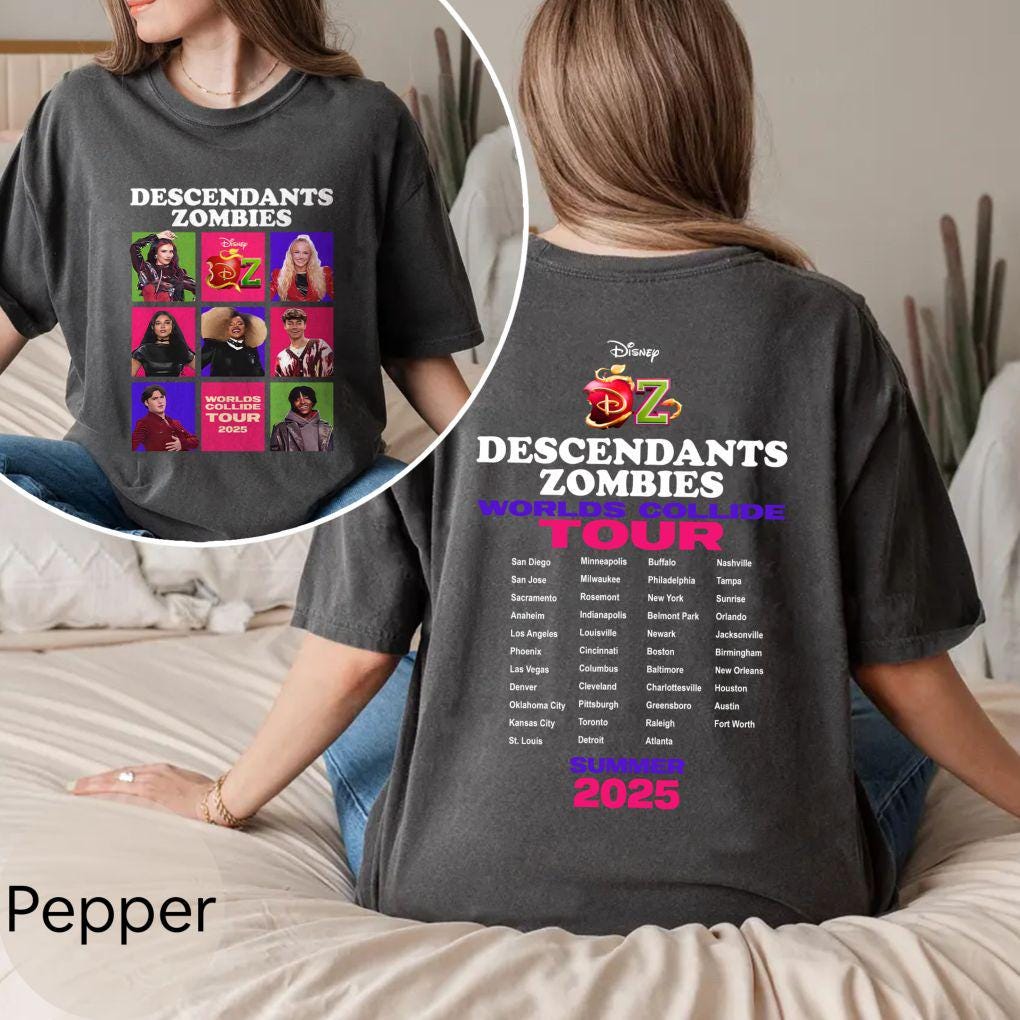 Descendants Zombies Worlds Collide Tour Matching Shirt, Disney the