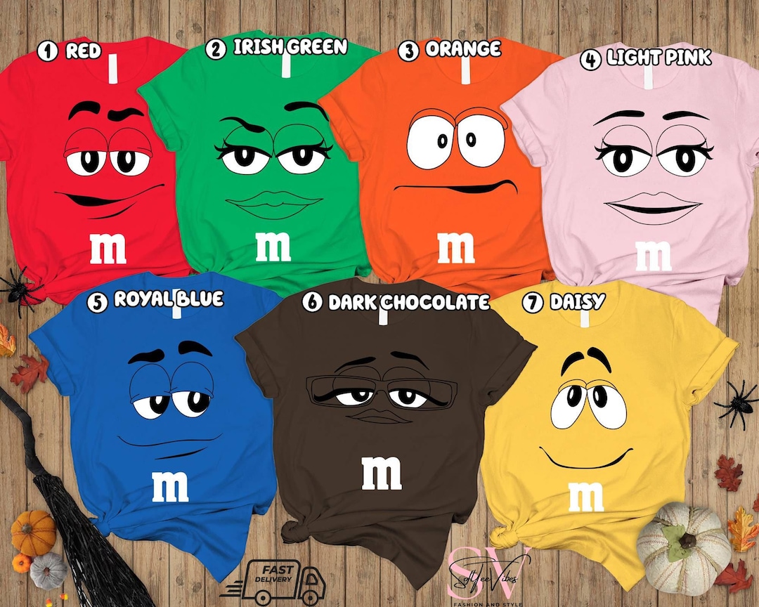 T-shirt Déguisement Halloween Lettre M - Unisexe, Coton, Tailles S à XXXL, Fait Main USA