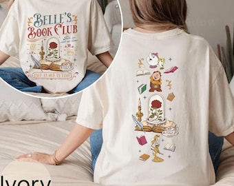 Maglietta Vintage Belle's Book Club Comfort Colors, Maglietta Retro Tale As Old As Time Belle's Book Café, Maglietta Belle Princess Book, Regalo per gli amanti dei libri