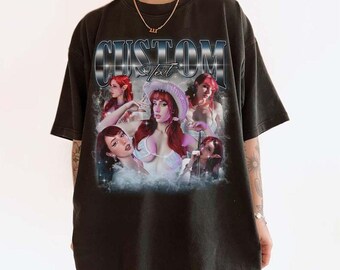 Comfort Colors Custom Your Own Shirt, Custom Bootleg Tee, Custom Photo Vintage Graphic 90s Shirts, Custom Girlfriend Tee, Insert Your Design