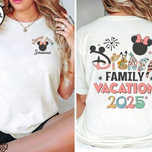 Disney Family Vacation 2025 Shirt, Disneyland Family Sweatshirt, Disneyworld Family Trip Tee, Mickey Mouse 2025 Shirt, Disney Kid Tshirt