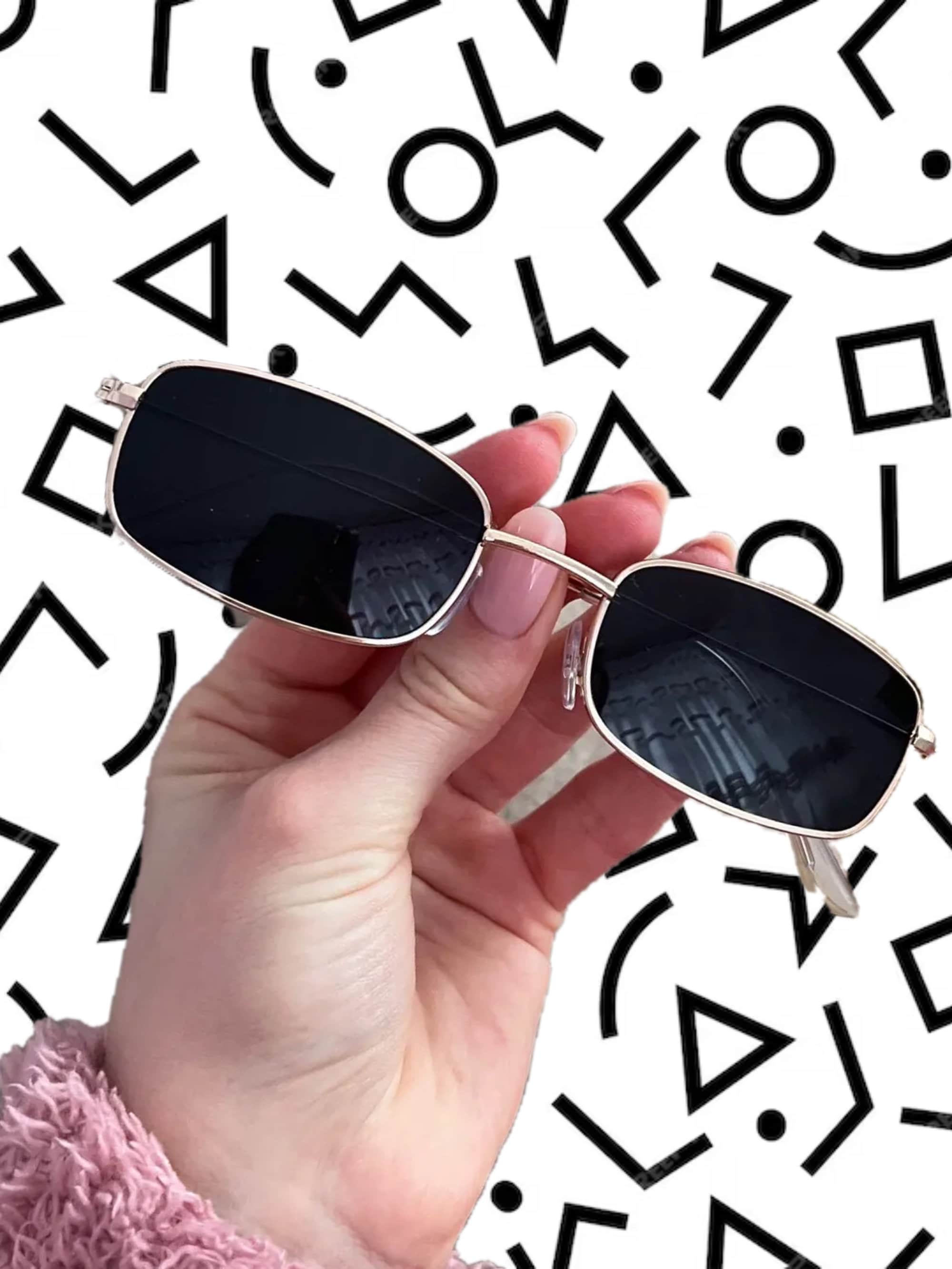 Vintage Rectangle Retro Sunglasses 90s Style- Women and Men - Etsy
