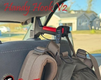 Handy Hook V2 | Universal Car Seat Hanger & Organizer | Holds Bows, Bags, Gear and More