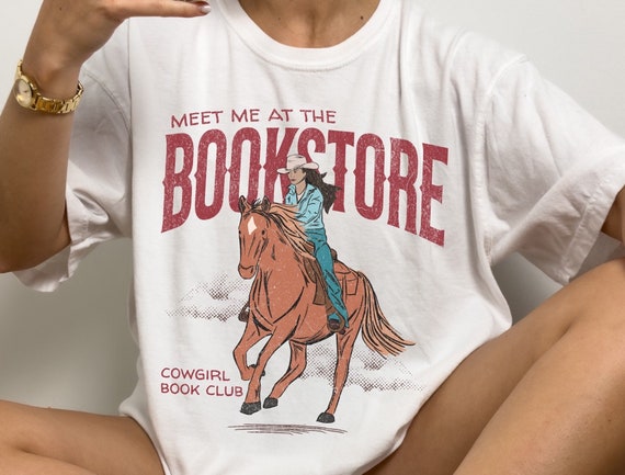 Bookish Cowgirl Shirt | Cowboy Romance Book Club | Western Book Lover Tee | Vintage Bookstore Apparel