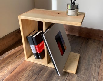 Wooden Side Table | Bedside Table | C Shape Side Table | Modern | Light Wood Side Table | Handmade | Minimalist | End Table