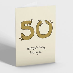 Alles Gute zum Geburtstag Wurst | Lustige Karte zum 50.Geburtstag | Dackel Dackel CardA | 5x7 inch Recycling-Karte