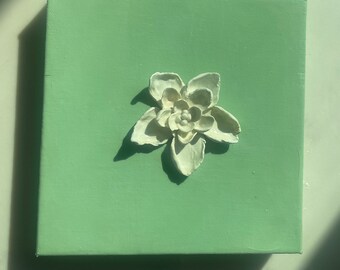 Custom Flower art on canvas- MADE TO ORDER