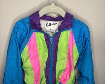 80s kids fusion windbreaker jacket size 2T