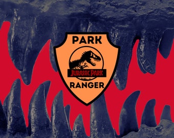 Jurassic Park Ranger Badge - Jurassic Park Ranger - Dinosaur Security - Tourist Park - Sticker