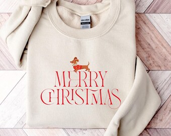 DACHSHUND CHRISTMAS SWEATER for doxie lovers, wiener dog owners, perfect christmas gift for sausage dog owner doxie gift sweatshirt christmas