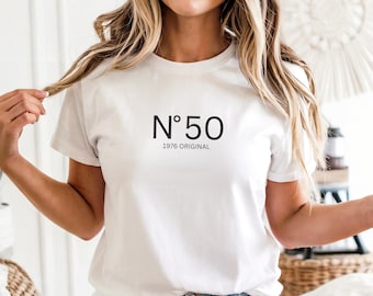 Geschenk zum 50 Geburtstag Shirt, Geburtstagsgeschenk, Geschenk Freundin T-Shirt, Geschenke für Frauen, Schwester Geschenk, 1975 vintage,