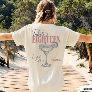 Personalized 18th birthday gift, birthday present for girlfriend, gifts for wife, sister, 2008 shirt for girls and daughters Natural