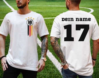 Maglia da tifoso della Germania con il tuo nome, t-shirt da calcio, regalo di compleanno personalizzato per la Germania in vista dei Mondiali 2026