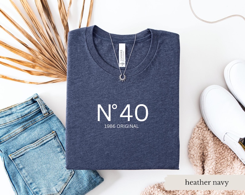 40th birthday gift shirt, birthday present, girlfriend gift T-shirt, gifts for women, sister gift, 1986 vintage image 4