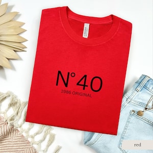 40th birthday gift shirt, birthday present, girlfriend gift T-shirt, gifts for women, sister gift, 1986 vintage image 7