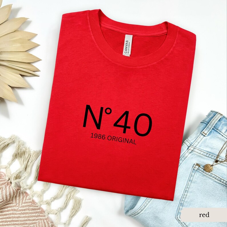 40th birthday gift shirt, birthday present, girlfriend gift T-shirt, gifts for women, sister gift, 1986 vintage image 7