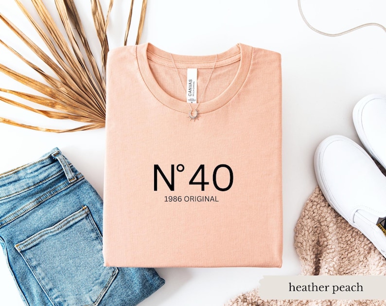 40th birthday gift shirt, birthday present, girlfriend gift T-shirt, gifts for women, sister gift, 1986 vintage image 6