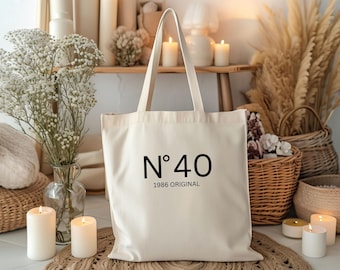 Dirty 40th Birthday Personalized Bag Shopping Bag, Birthday Gift, Birthday Present, Jute Bag, Pouch, 1986 Gift