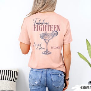 Personalized 18th birthday gift, birthday present for girlfriend, gifts for wife, sister, 2008 shirt for girls and daughters Heather Peach