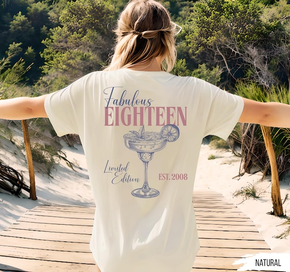 personalisiertes Geschenk zum 18 Geburtstag,Geburtstagsgeschenk Geschenk Freundin, Geschenke für Frau, Schwester, 2008 Shirt Mädchen Tochter