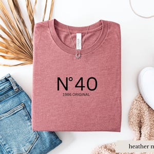 40th birthday gift shirt, birthday present, girlfriend gift T-shirt, gifts for women, sister gift, 1986 vintage image 2
