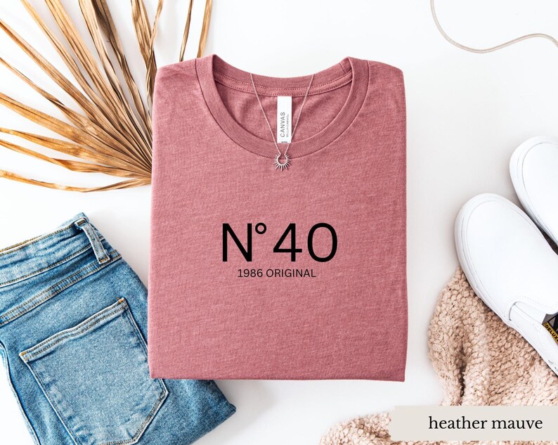 40th birthday gift shirt, birthday present, girlfriend gift T-shirt, gifts for women, sister gift, 1986 vintage image 2