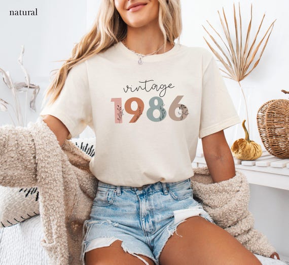 Geschenk zum 40 Geburtstag Shirt, Geburtstagsgeschenk, Geschenk Freundin T-Shirt, Geschenke für Frauen, Schwester Geschenk, 1986 vintage