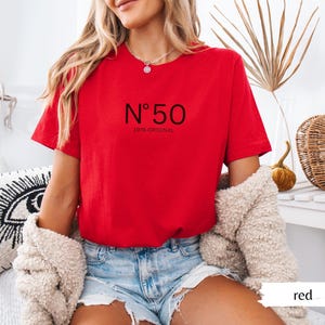 50th birthday gift shirt, birthday present, girlfriend gift T-shirt, gifts for women, sister gift, 1976 vintage Red