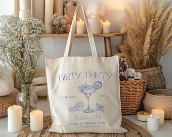 Dirty 30th Birthday Personalized Bag Shopping Bag, Birthday Gift, Birthday Present, Jute Bag, Pouch, 1995 Gift