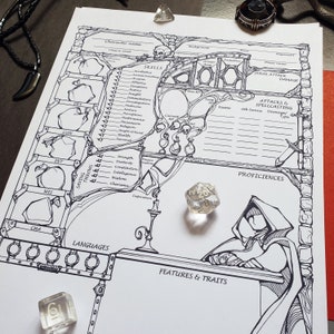 DnD 5e Rogue Character Sheet / Druckbare ausfüllbare PDF / Dungeon and Dragons Digitaler Download / Fantasy GM Geschenk