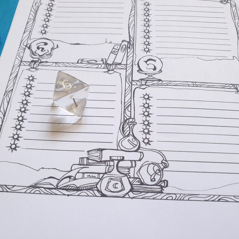 Dnd 5e Wizard Character Sheet / Printable Fillable PDF / Dungeon and ...