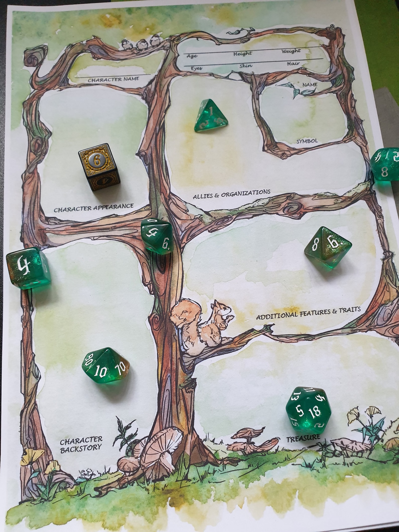 Dnd 5e Druid Character Sheet / Fillable PDF Digital Download / Dungeon ...