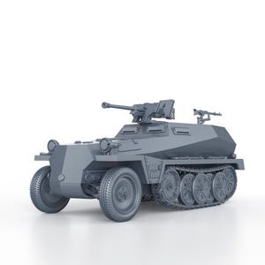 WWII GERMAN Sd Kfz 250/11 mit Schwerer Panzerbüchse 41 1/100 15mm 1/87 Ho 1/72 20mm 1/56 28mm miniatures figures model wargame