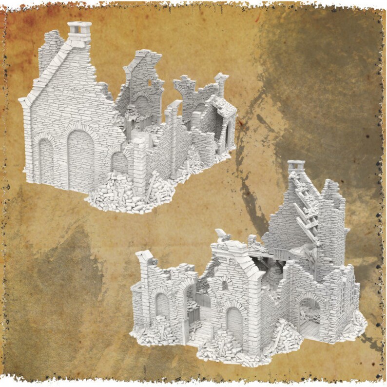 Décor De Bâtiment Imprimé 3D Pour Figurines 28/32mm – Warhammer, AoS, SdA