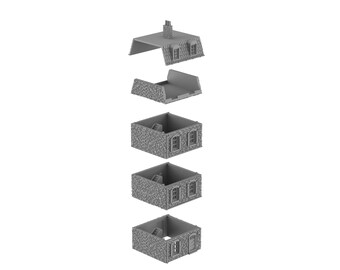 6 case diverse edifici 15 mm Wargaming con fiamme di guerra ecc
